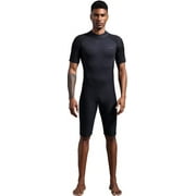 Wetsuits for Men and Women, 2mm Mens Short Wet Suit Diving Surfing Snorkeling Kayaking Water Sports(Men-Shorty-Black,XL)