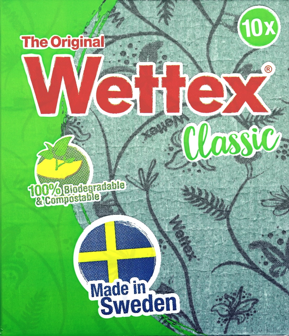 Wettex The Original Swedish Dishcloths for Kitchen 10 Pack Super