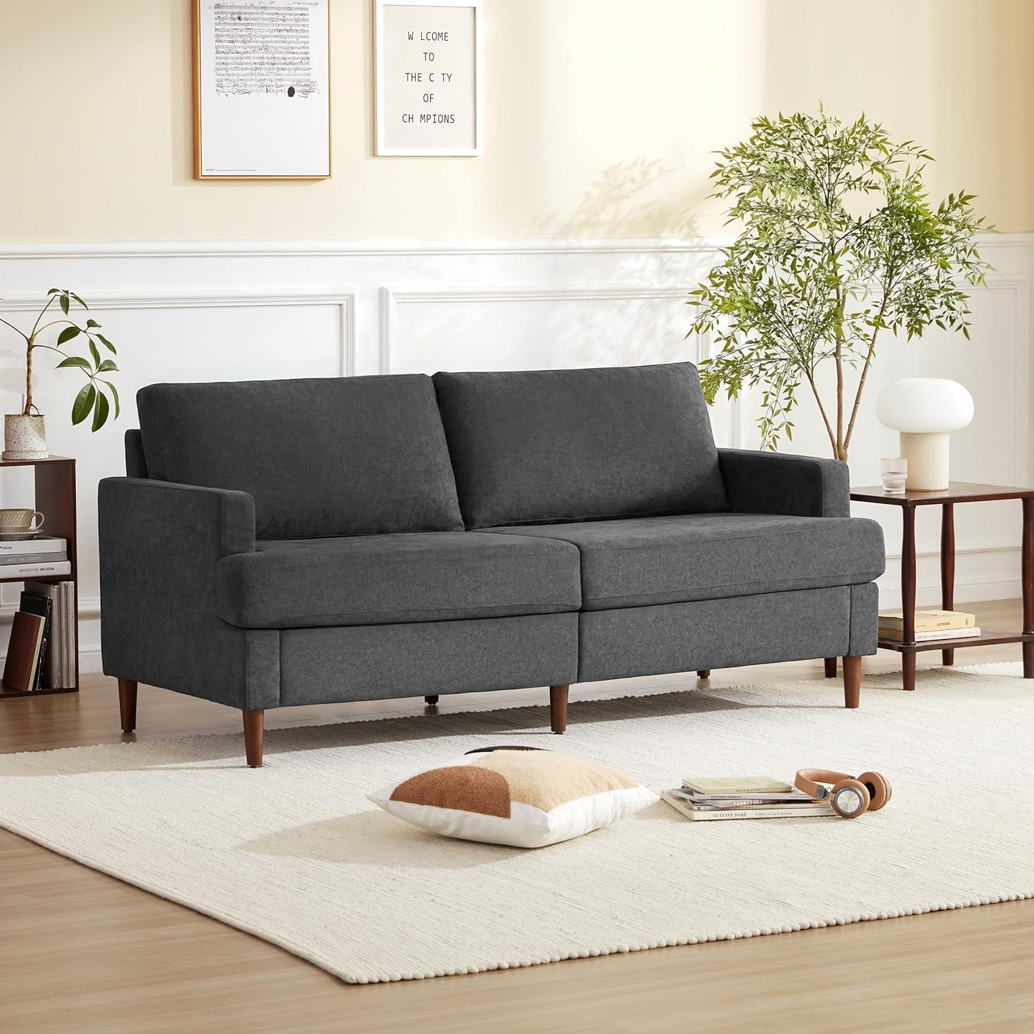Weture 69”W Loveseat Sofa, Mid Century Modern Couches for Living Room