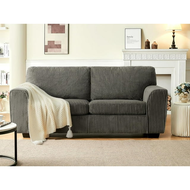 Weture 70" Corduroy Modern Loveseat Sofa Couch, Cozy Comfy Overstuffed