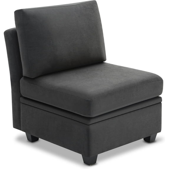 Weture Middle Module for Modular Sectional Sofa, Customizable Sectional Sofa Couch Accent Armless Chair, Darkgray