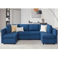 thumbnail image 1 of Weture Modular Sectional Sofa, Convertible U Shaped Sofa Couch with Storage, High Supportive & Soft Sponges, 6 Seat Modular Sectionals Sofa Couch with Chaise for Living Room, Blue, 1 of 6