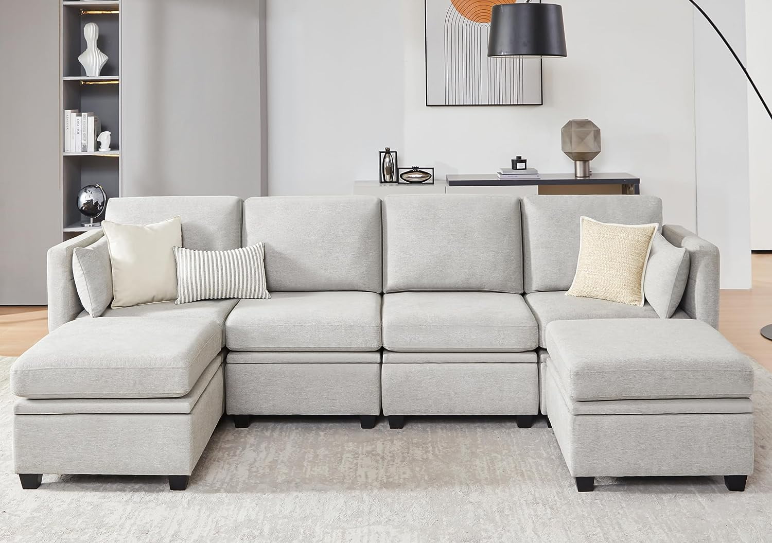 Weture Modular Sectional Sofa, Convertible U Shaped Sofa Couch with ...