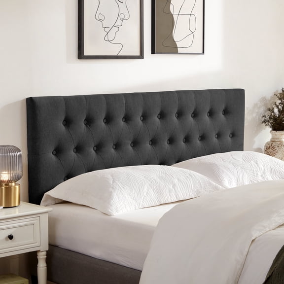 Weture Upholstered Polyester Headboard Adjustable Height Queen
