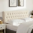 thumbnail image 1 of Weture Upholstered Queen Headboard, Adjustable Height, Beige, 1 of 7