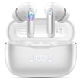 thumbnail image 1 of WeurGhy Wireless Earbuds Noise Cancelling Bluetooth 5.4 for iPhone Android Sports Workout, 56H Playtime Waterproof LED Display in Ear Headphones, White, 1 of 8