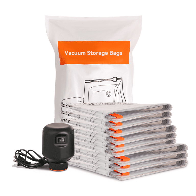 Wevac Combo Vacuum Storage Bag (3 Jumbo, 3 Large, 3 Medium) | Space Saver  with Premium Electric Pump | Double Zip Seal | Special-Grip Clip | Ideal  for
