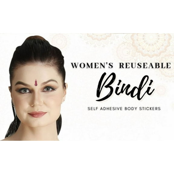 Wevez 12 Pack Indian Art Bollywood Reuseable Bindi Self Adhesive Body Stickers/Tattoo