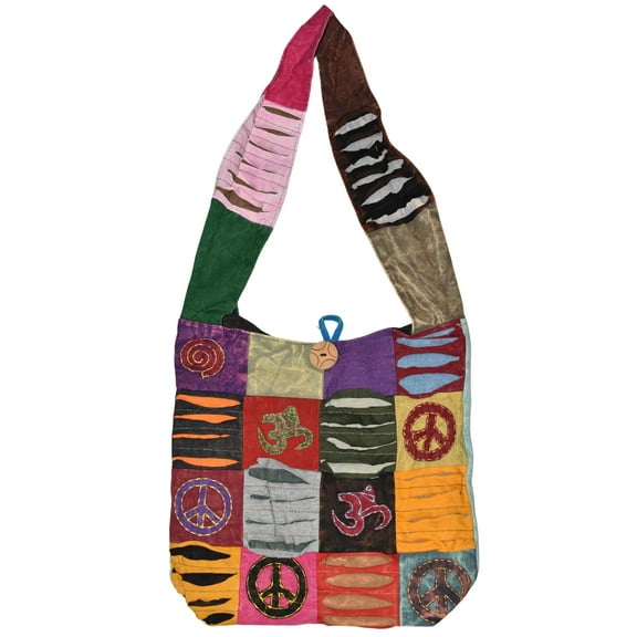 Wevez Nepali Handmade Printed Cross Body Bag Pack of 3, One Size, Assorted