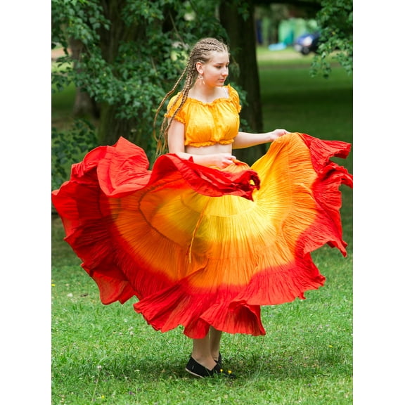 Wevez Women's ATS Tribal Dip Dye 25 Yard Skirt, One Size