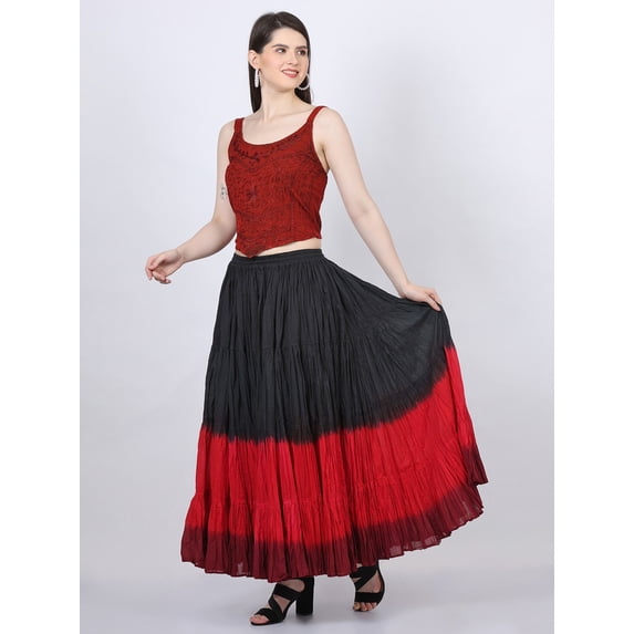 Wevez Women's ATS Tribal Dip Dye 25 Yard Skirt, One Size