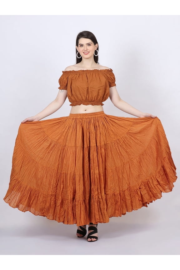 Women's Plus Size 40 Inch American 25 Yard Cotton Tribal Skirt