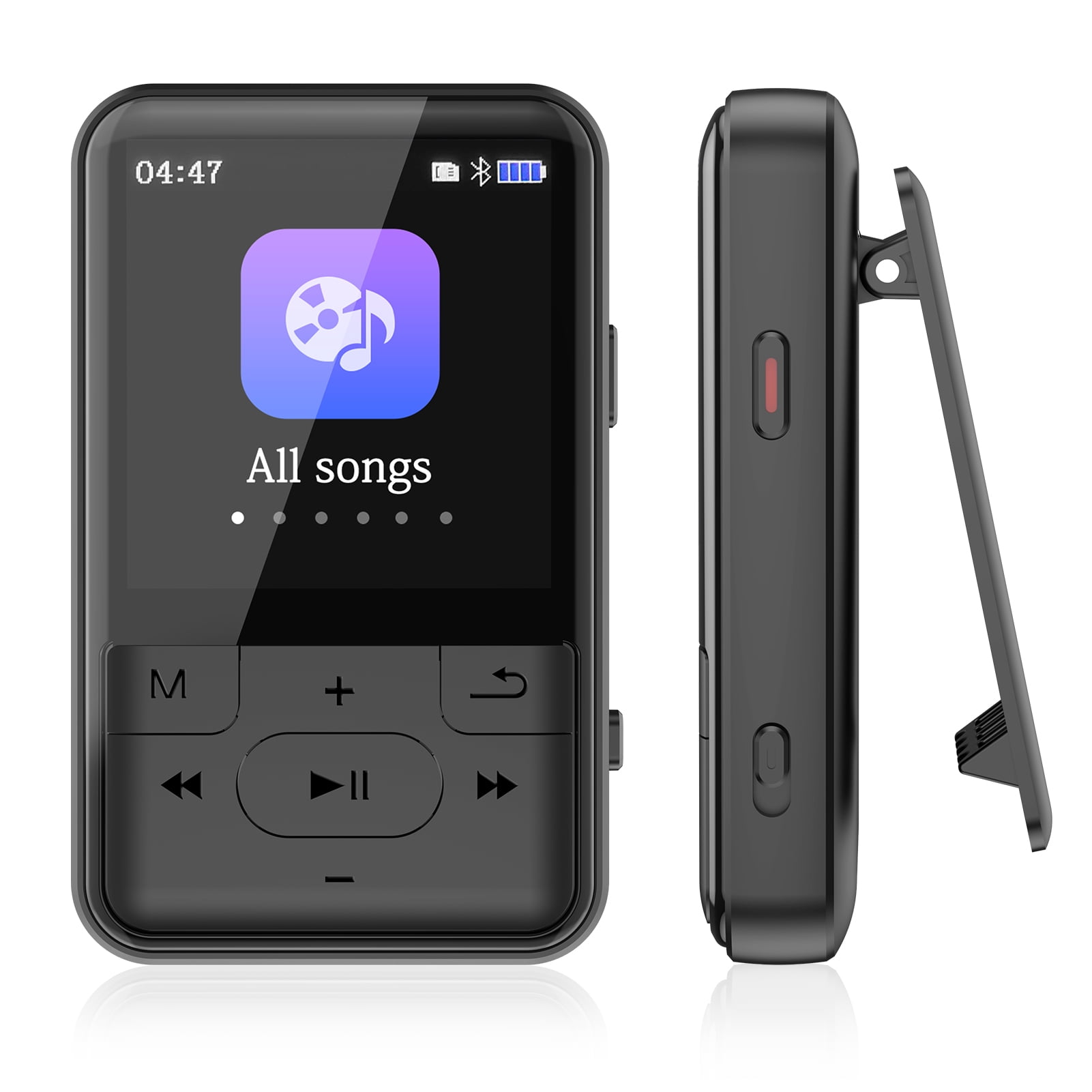Wevoor 64GB Mp3 Player with Bluetooth 5.0 - Portable Digital Lossless Music MP3 Player with FM Radio HD Speaker