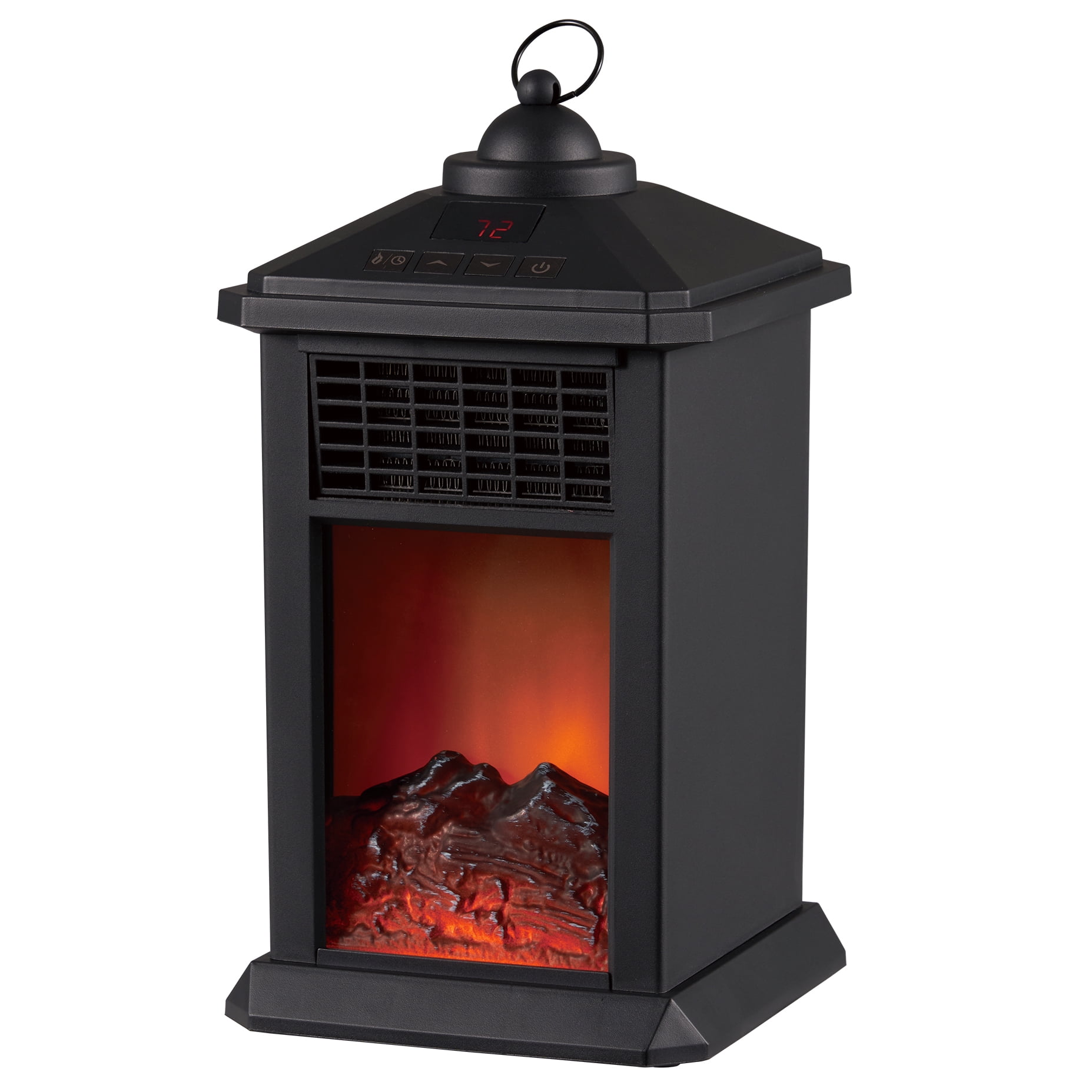 WEWARM Electric Ceramic Desktop Lantern Fireplace, Black