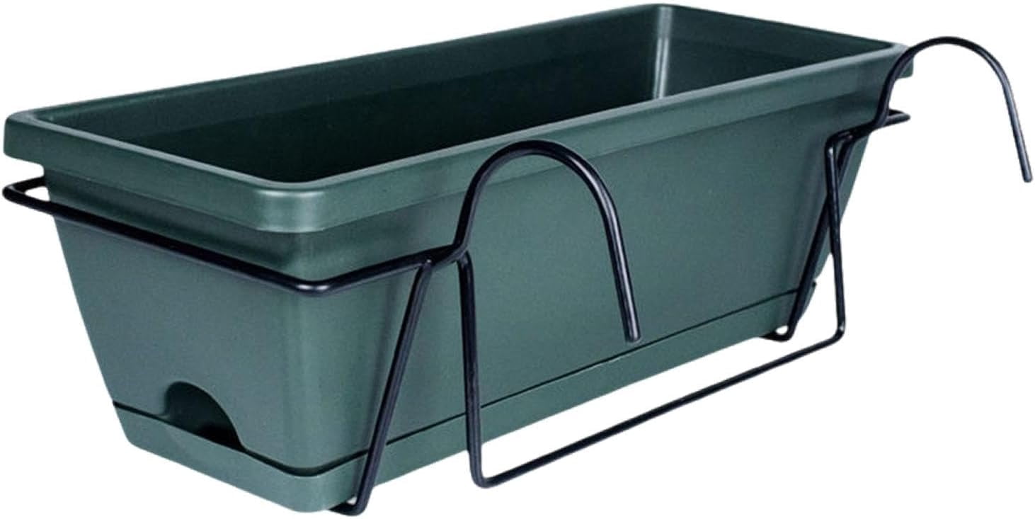 Countryside Railing Planter Wewean Balcony Railing Planter Plant Basket Fence Planter with Rack and ...
