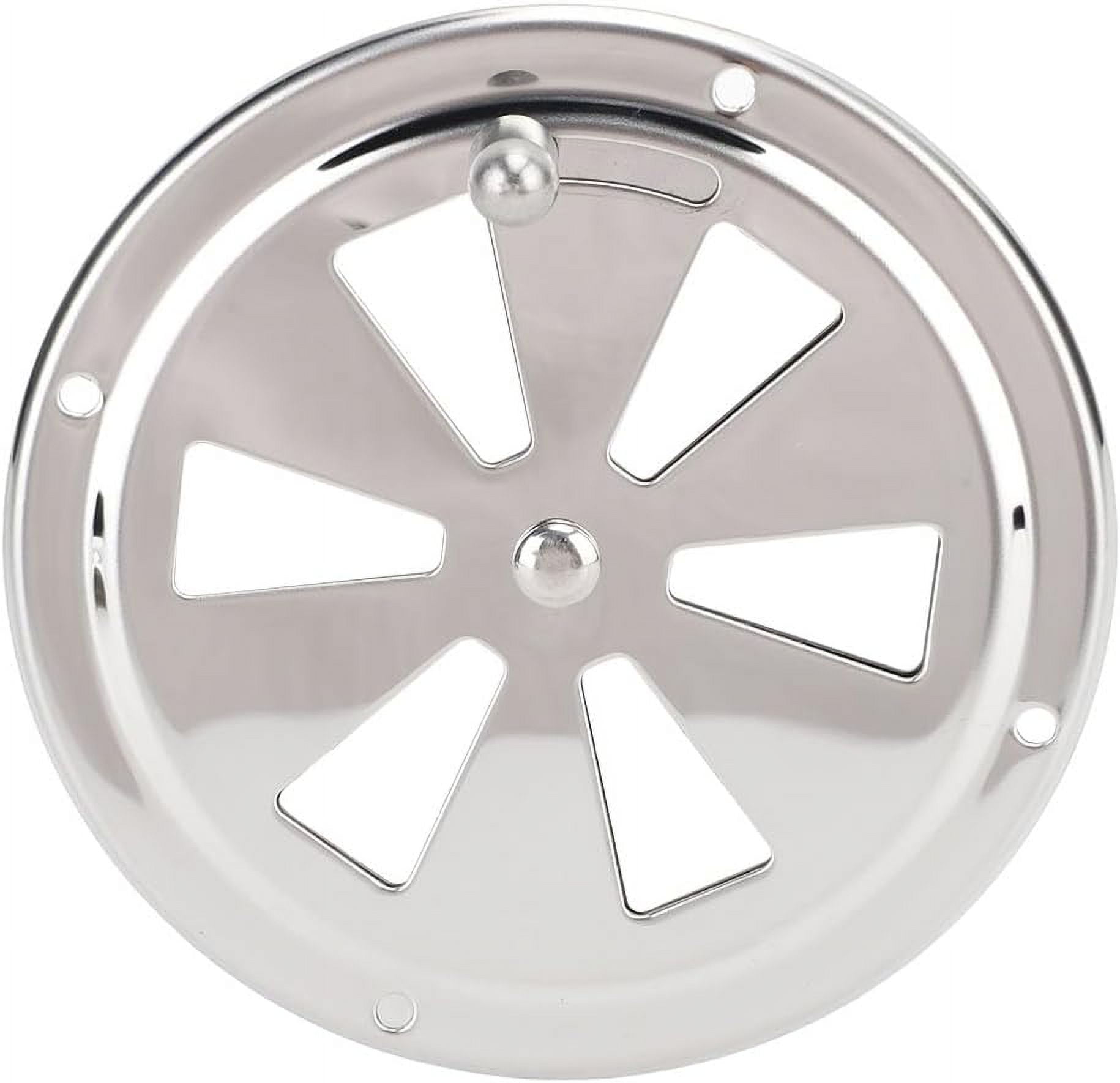 Louvered Vent, Stainless Steel, 5 In. Diameter Round - Austin - Foto 4