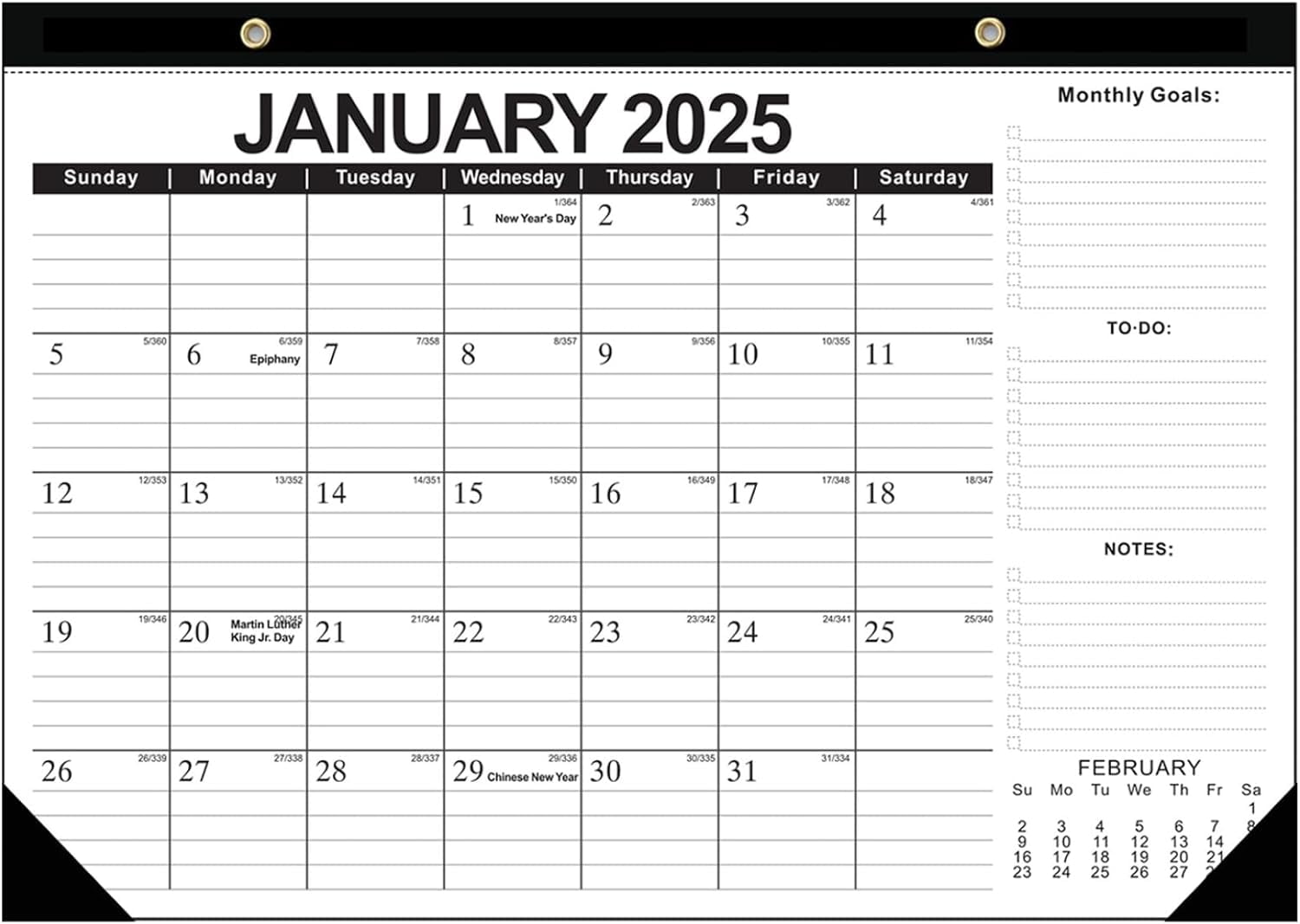 Wewean Desk Calendar 20252026, Monthly Calendar Jan. 2025 to June 2026
