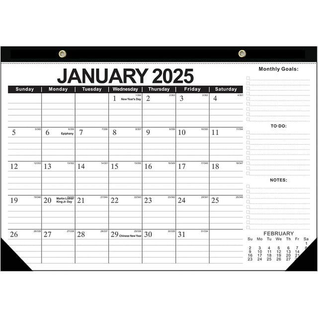 Wewean Desk Calendar 20252026, Monthly Calendar Jan. 2025 to June 2026