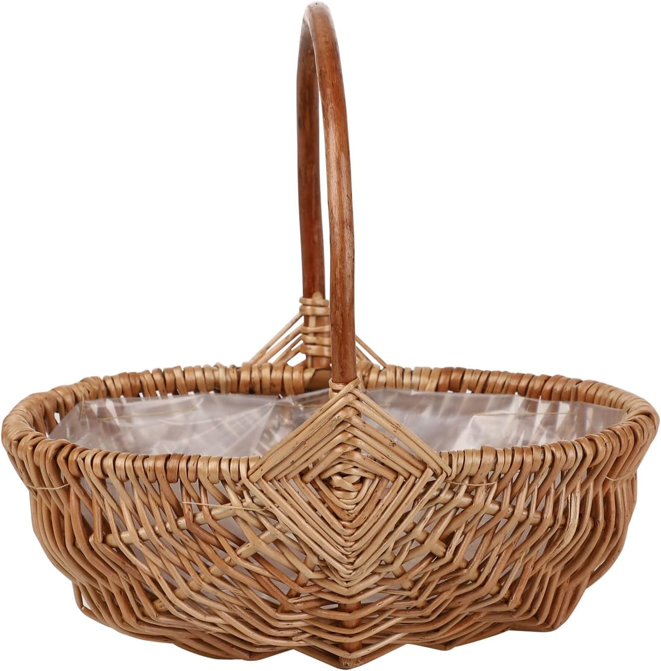 Wewean Rattan Flower Basket Handmade Wicker Planter Basket With wewean-rattan-flower-basket-handmade-wicker-planter-basket-with