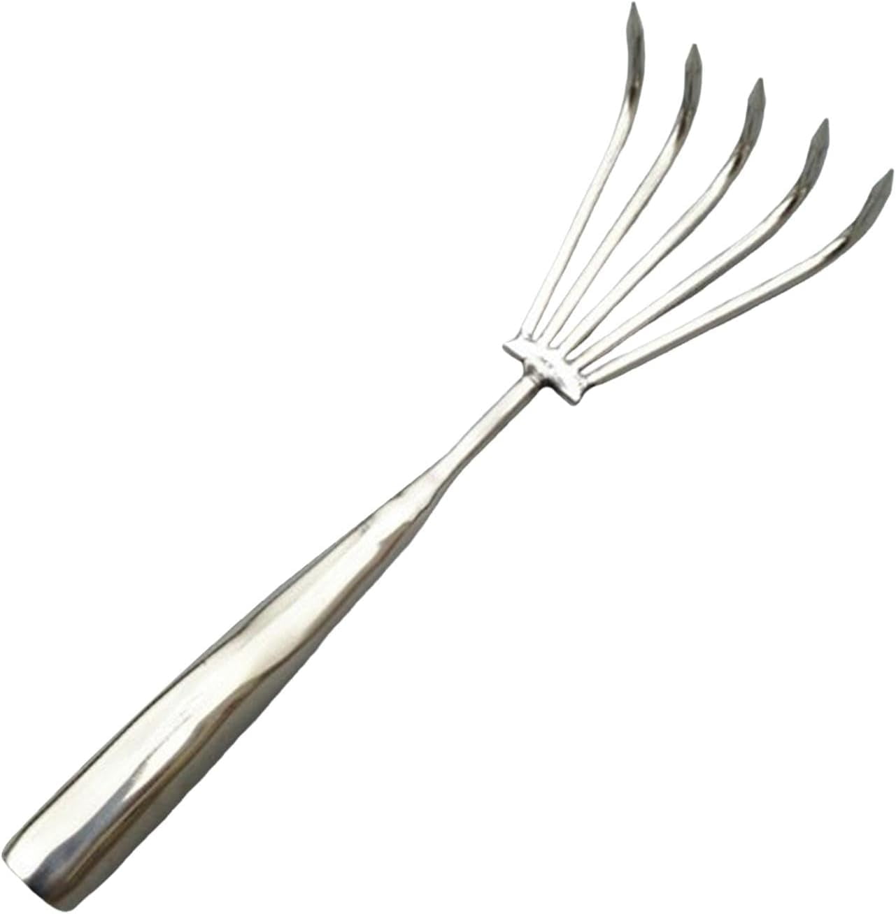 Wewean Stainless Steel Hand Rake Soil Tiller Claw Rake Portable ...