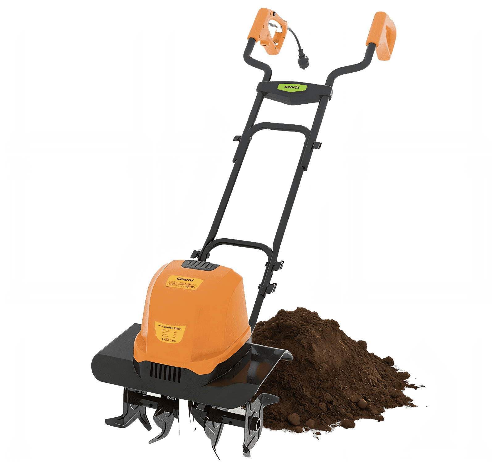 Gewol Electric Tiller Cultivator, 14 Inch 12 Amp Corded Garden Tiller with 4 Steel Blades  Easy to Use for Lawn Garden Soil Tilling