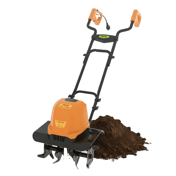 Gewol Electric Tiller Cultivator, 14 Inch 12 Amp Corded Garden Tiller with 4 Steel Blades Easy to Use for Lawn Garden Soil Tilling
