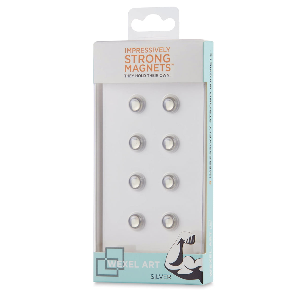 Silver Acrylic Wall Display Frame Magnets Set