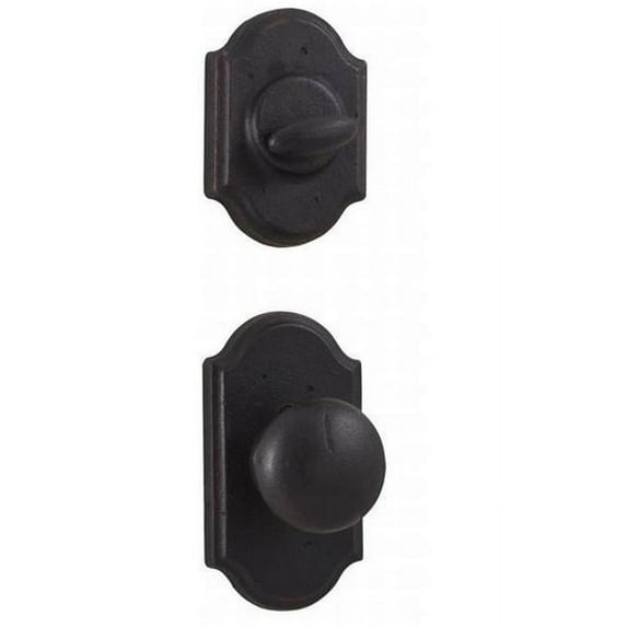 Wexford Castletown Interior Single Cylinder Handleset Trim with Adjustable Latch & Round Corner Strikes, Oil Rubbed Bronze