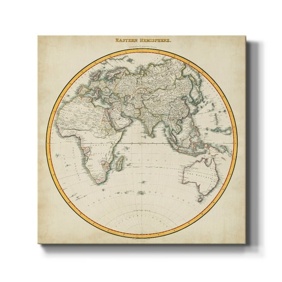 Wexford Home 1812 Eastern Hemisphere-Premium Gallery Wrapped Canvas, 32" x 32" - Ready to Hang