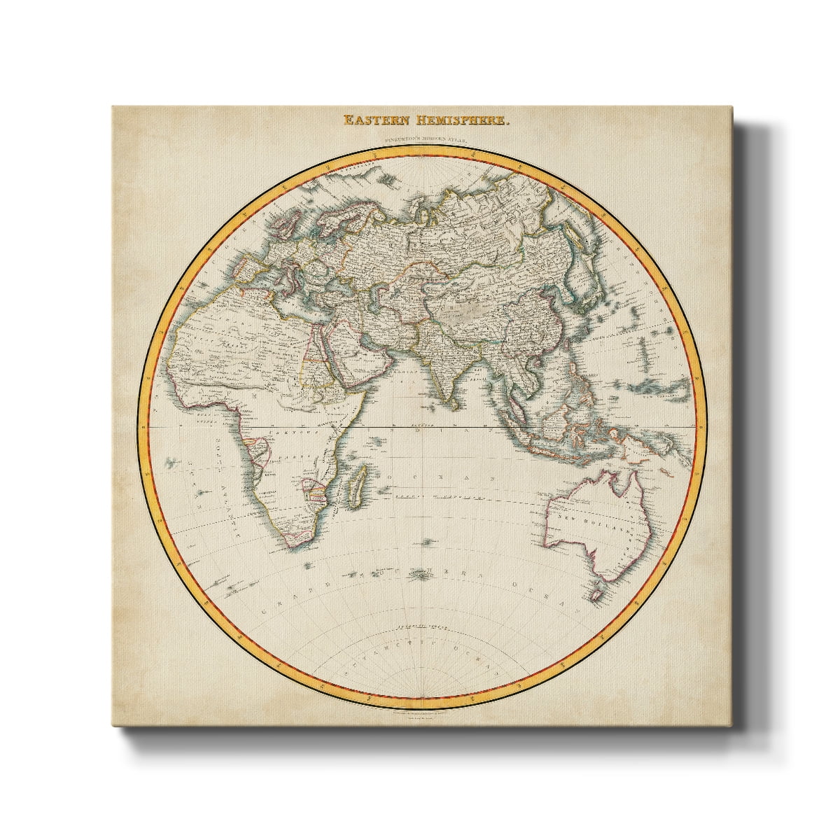 Wexford Home 1812 Eastern Hemisphere-Premium Gallery Wrapped Canvas, 40" x 40" - Ready to Hang