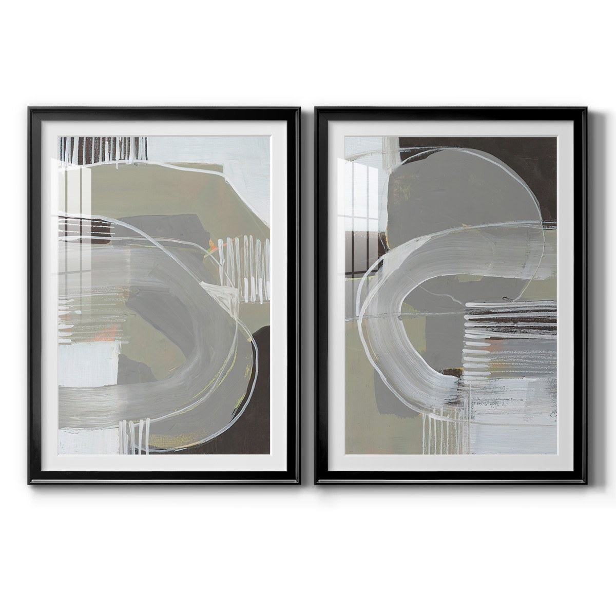 Wexford Home Arching Neutrals I Premium Framed Print, 22.5" x 30.5" - Ready to Hang, Black (Set of 2)
