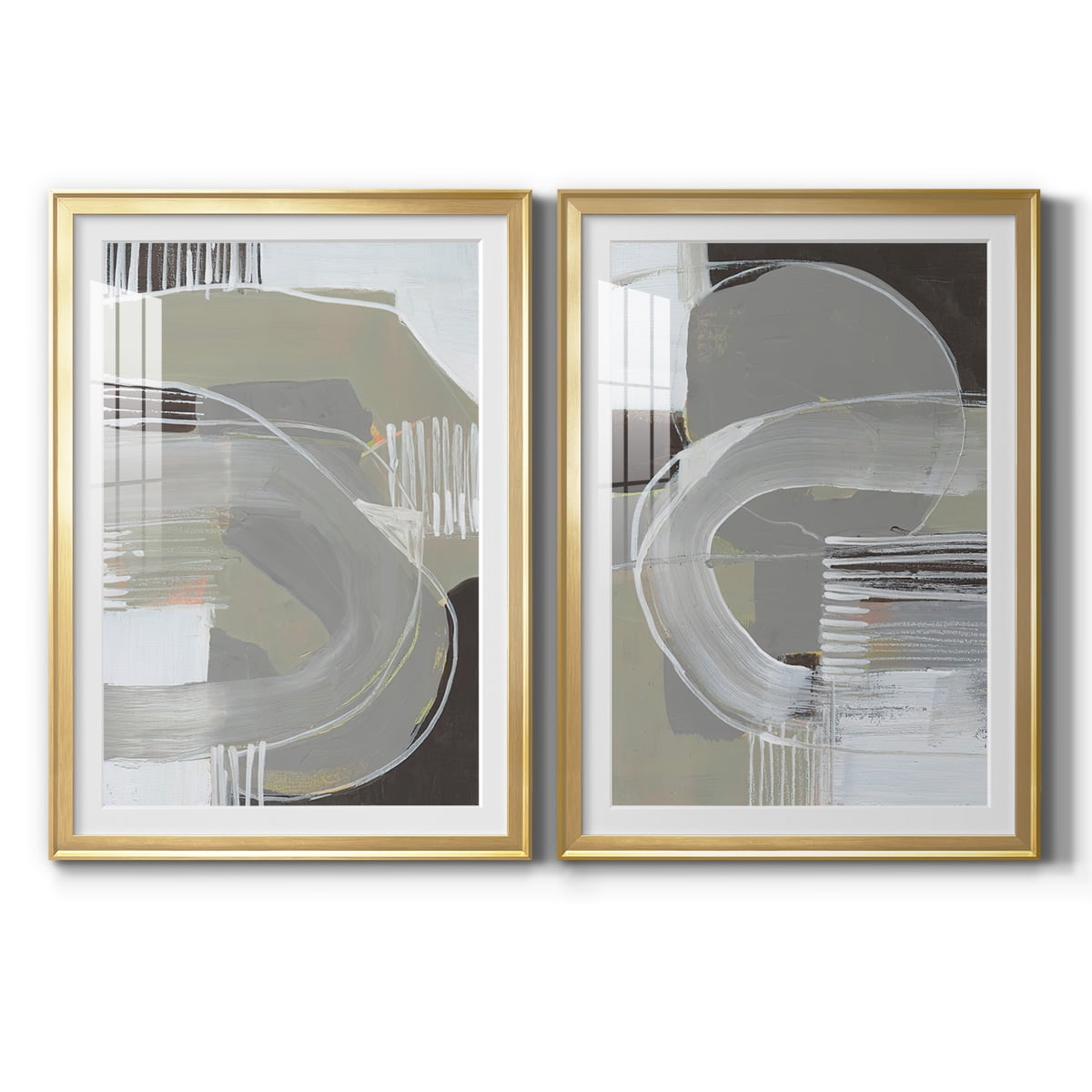 Wexford Home Arching Neutrals I Premium Framed Print, 22.5" x 30.5" - Ready to Hang, Gold (Set of 2)