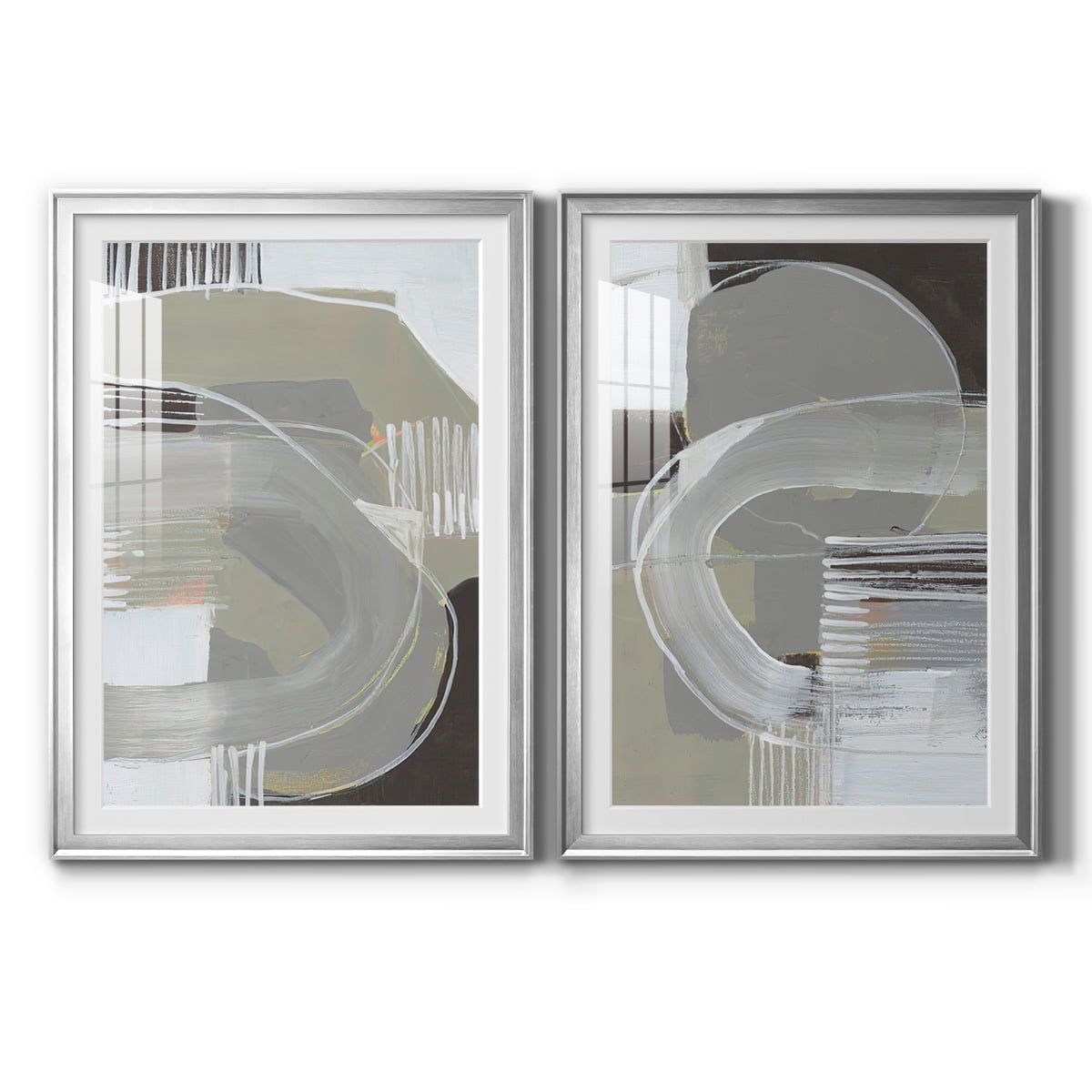 Wexford Home Arching Neutrals I Premium Framed Print, 30.5" x 42.5" - Ready to Hang, Silver (Set of 2)