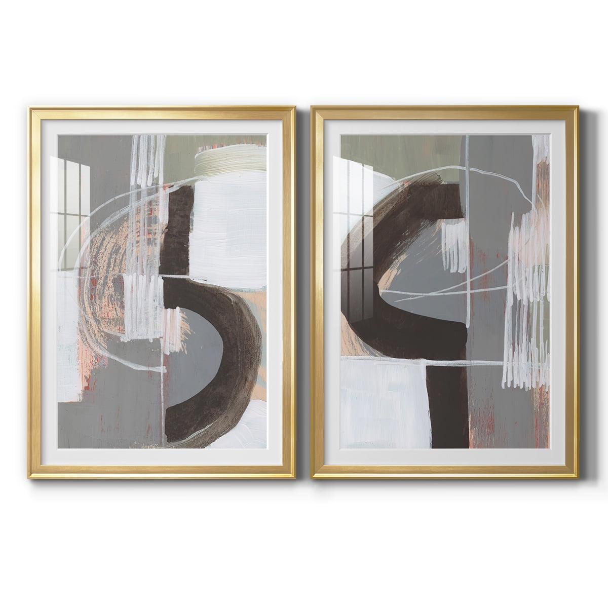 Wexford Home Arching Neutrals III Premium Framed Print, 18.5" x 24.5" - Ready to Hang, Gold (Set of 2)