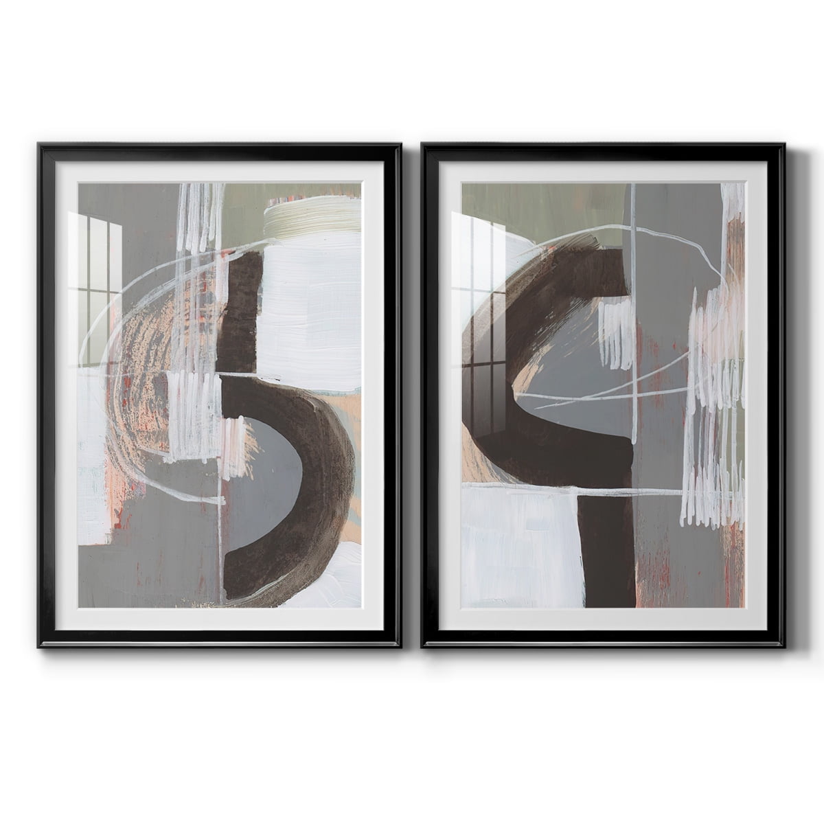 Wexford Home Arching Neutrals III Premium Framed Print, 26.5" x 36.5" - Ready to Hang, Black (Set of 2)