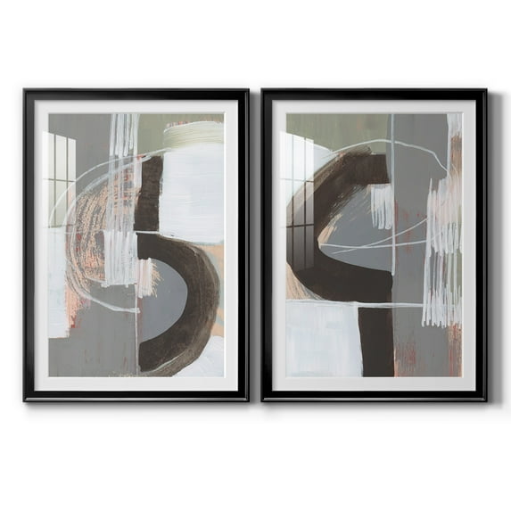 Wexford Home Arching Neutrals III Premium Framed Print, 30.5" x 42.5" - Ready to Hang, Black (Set of 2)