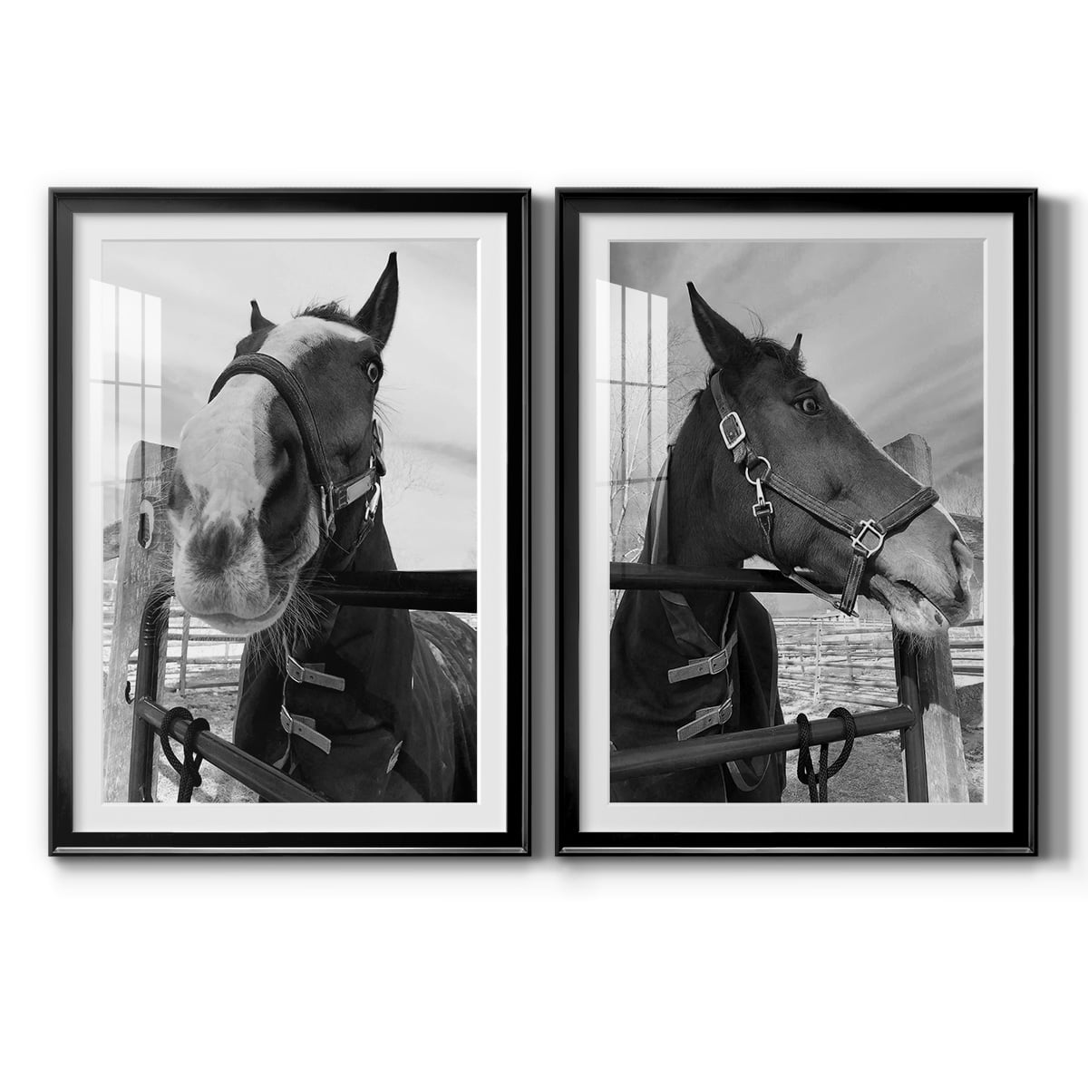 Wexford Home Argenteuil Premium Framed Print, 22.5" x 30.5" - Ready to Hang, Black (Set of 2)