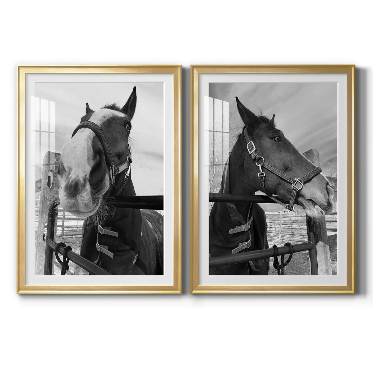Wexford Home Argenteuil Premium Framed Print, 22.5" x 30.5" - Ready to Hang, Gold (Set of 2)