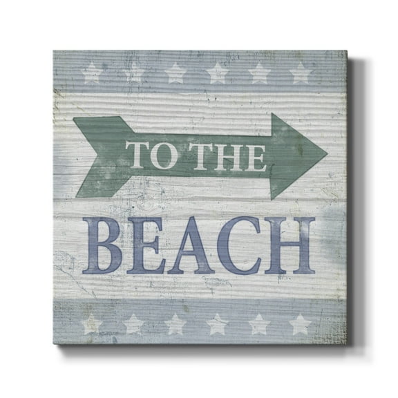 Wexford Home Beach Sign VII-Premium Gallery Wrapped Canvas, 40" x 40" - Ready to Hang