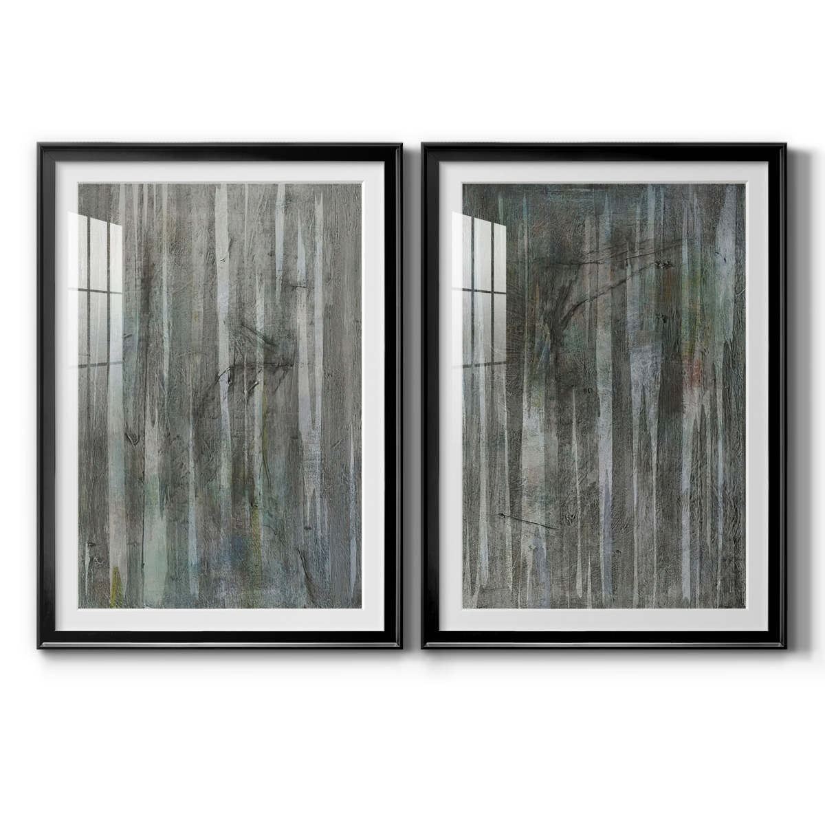 Wexford Home Birch Forest Abstracts I Premium Framed Print, 22.5" x 30.5" - Ready to Hang, Black (Set of 2)