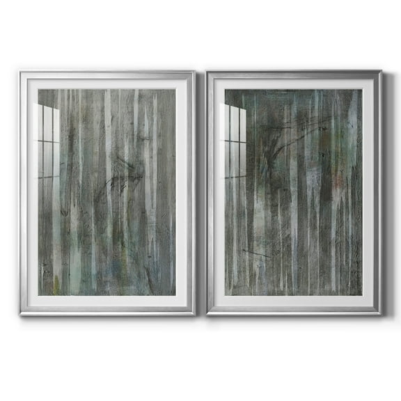Wexford Home Birch Forest Abstracts I Premium Framed Print, 22.5" x 30.5" - Ready to Hang, Silver (Set of 2)