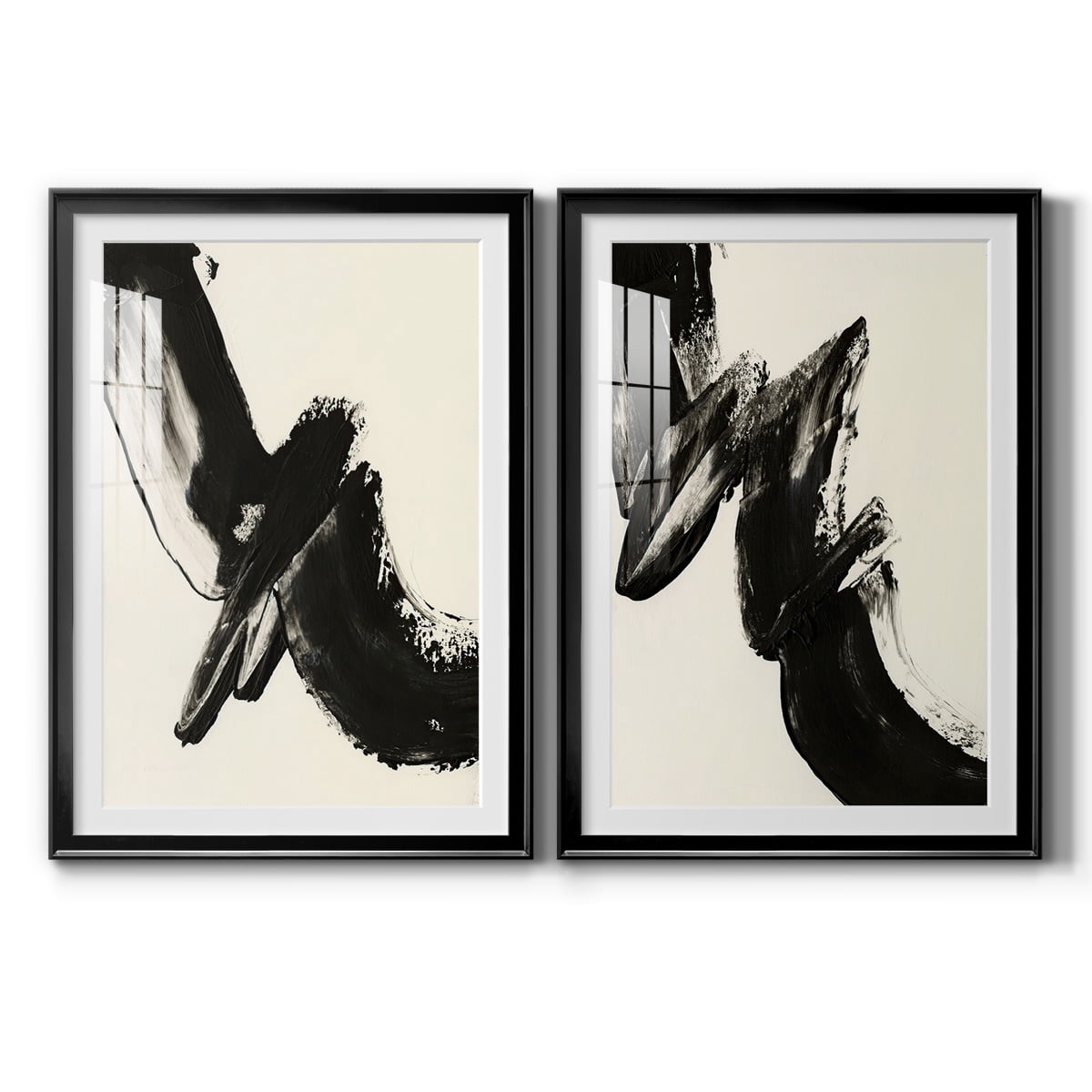 Wexford Home Black Expression I Premium Framed Print, 18.5" x 24.5" - Ready to Hang, Black (Set of 2)
