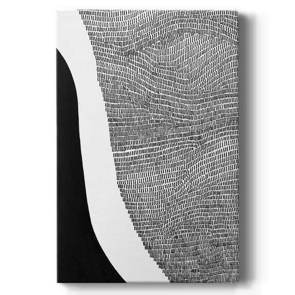 Wexford Home Black & White Abstract I Premium Gallery Wrapped Canvas - Ready to Hang 8X12