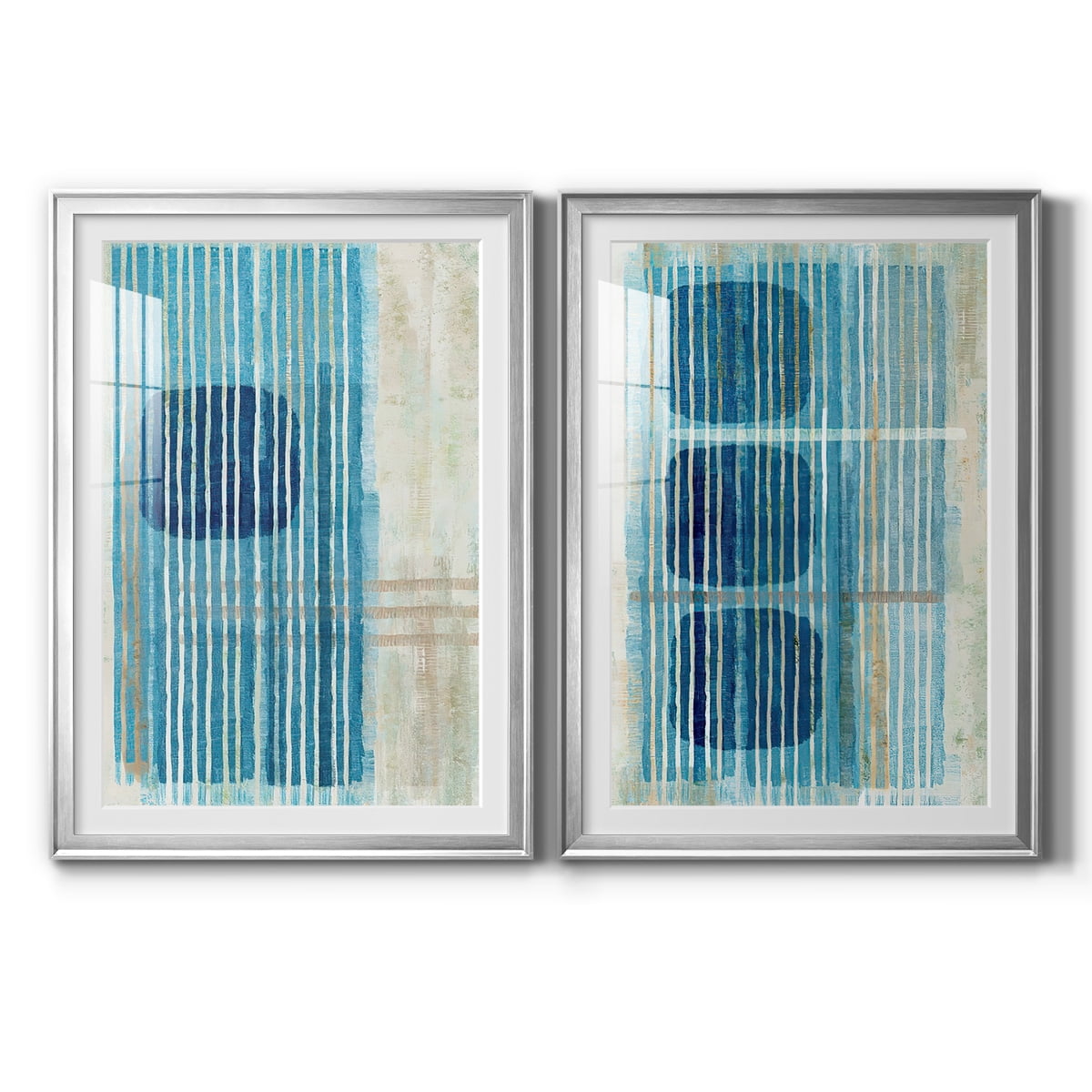 Wexford Home Blue Blue Horizon I Premium Framed Print, 18.5" x 24.5" - Ready to Hang, Silver (Set of 2)