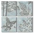 Wexford Home Blue Watercolor Natural Life Wall Art, 16 x 16 inches Set