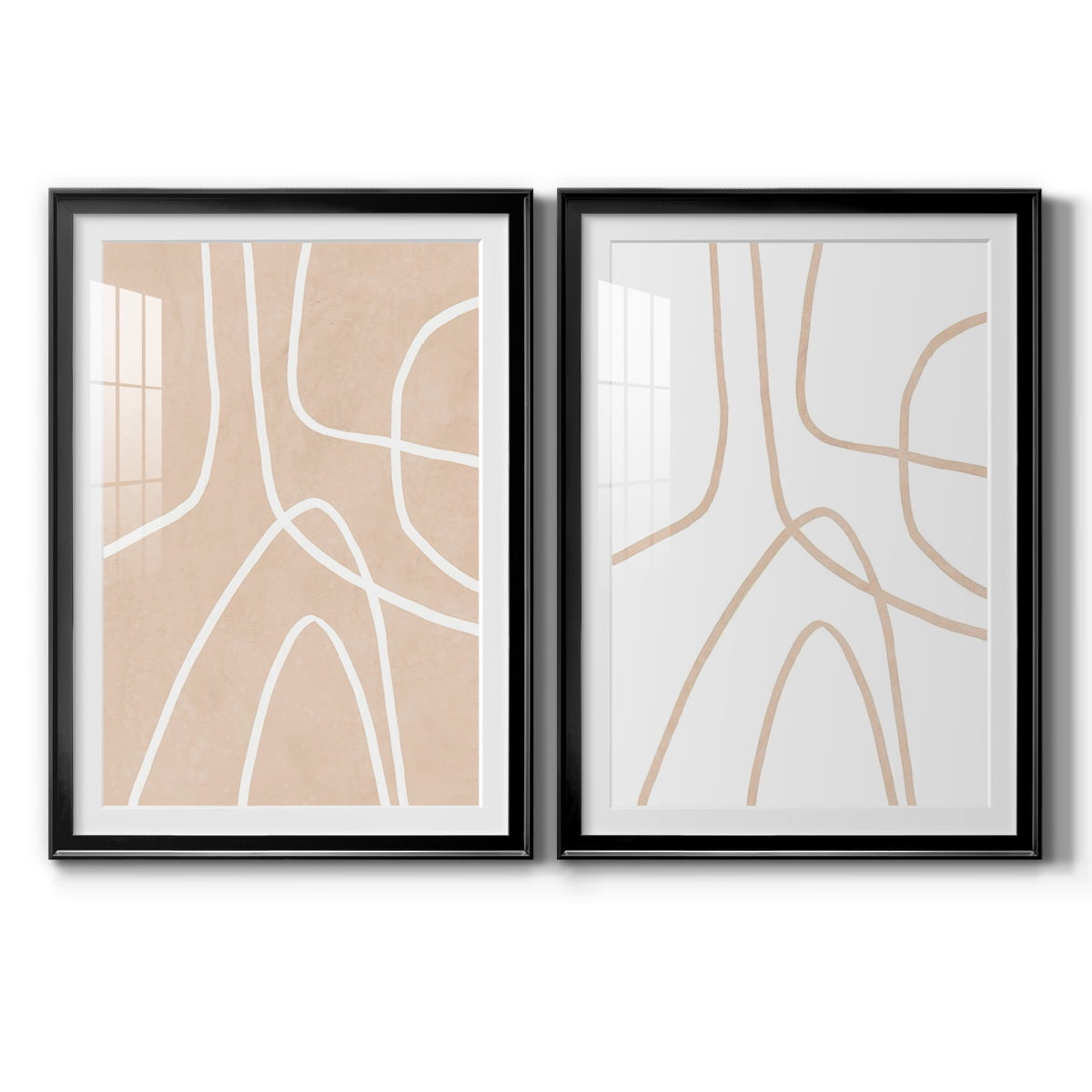Wexford Home Clean Contour I Premium Framed Print, 22.5" x 30.5" - Ready to Hang, Black (Set of 2)