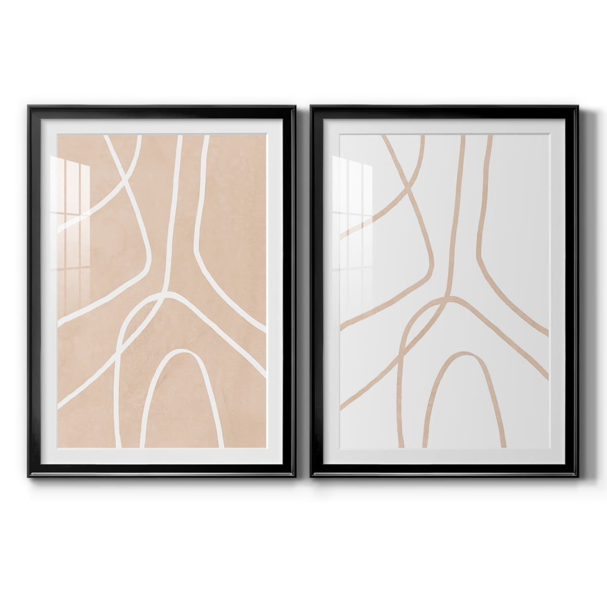 Wexford Home Clean Contour III Premium Framed Print, 18.5" x 24.5" - Ready to Hang, Black (Set of 2)