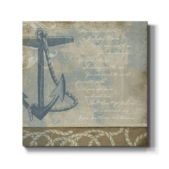 Wexford Home Coastal Inspiration VI-Premium Gallery Wrapped Canvas, 16" x 16" - Ready to Hang