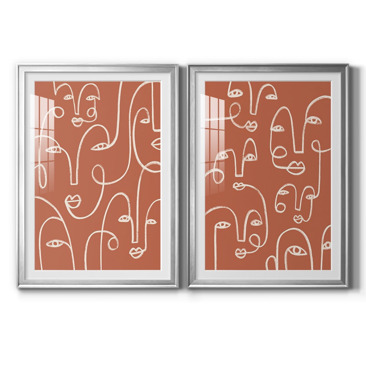 Wexford Home Connected Expressions I Premium Framed Print, 18.5" x 24.5" - Ready to Hang, Silver (Set of 2)