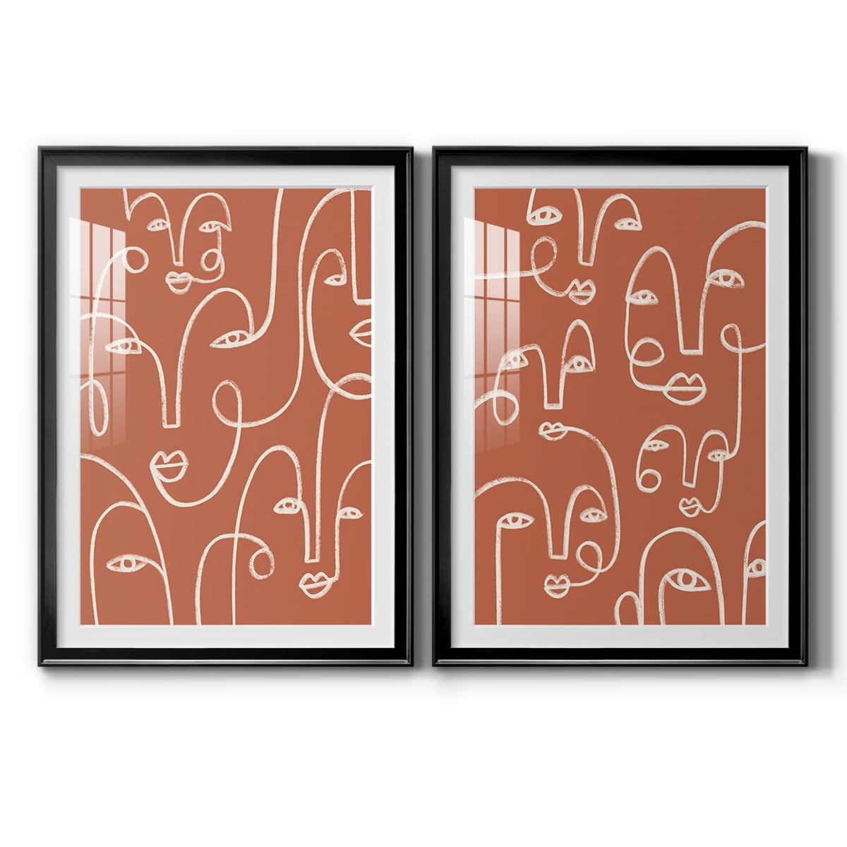 Wexford Home Connected Expressions I Premium Framed Print, 22.5" x 30.5" - Ready to Hang, Black (Set of 2)